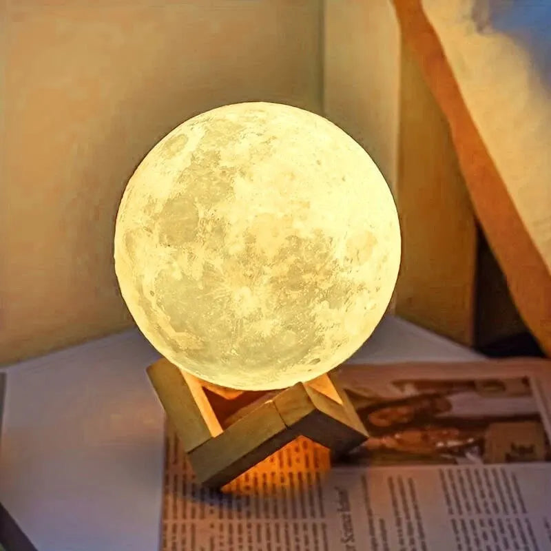 Lámpara Luna LED – Luz Nocturna Decorativa para Habitación