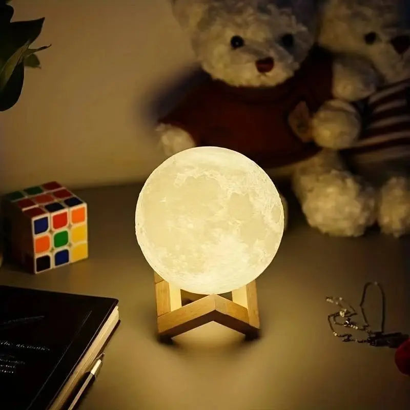 Lámpara Luna LED – Luz Nocturna Decorativa para Habitación