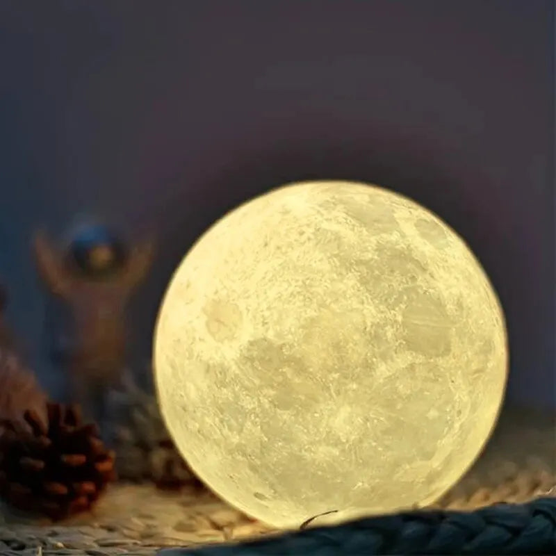 Lámpara Luna LED – Luz Nocturna Decorativa para Habitación