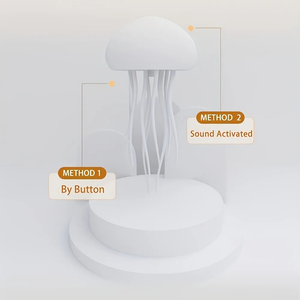 Lámpara Medusa Biónica – Luz RGB Flotante con Control de Voz