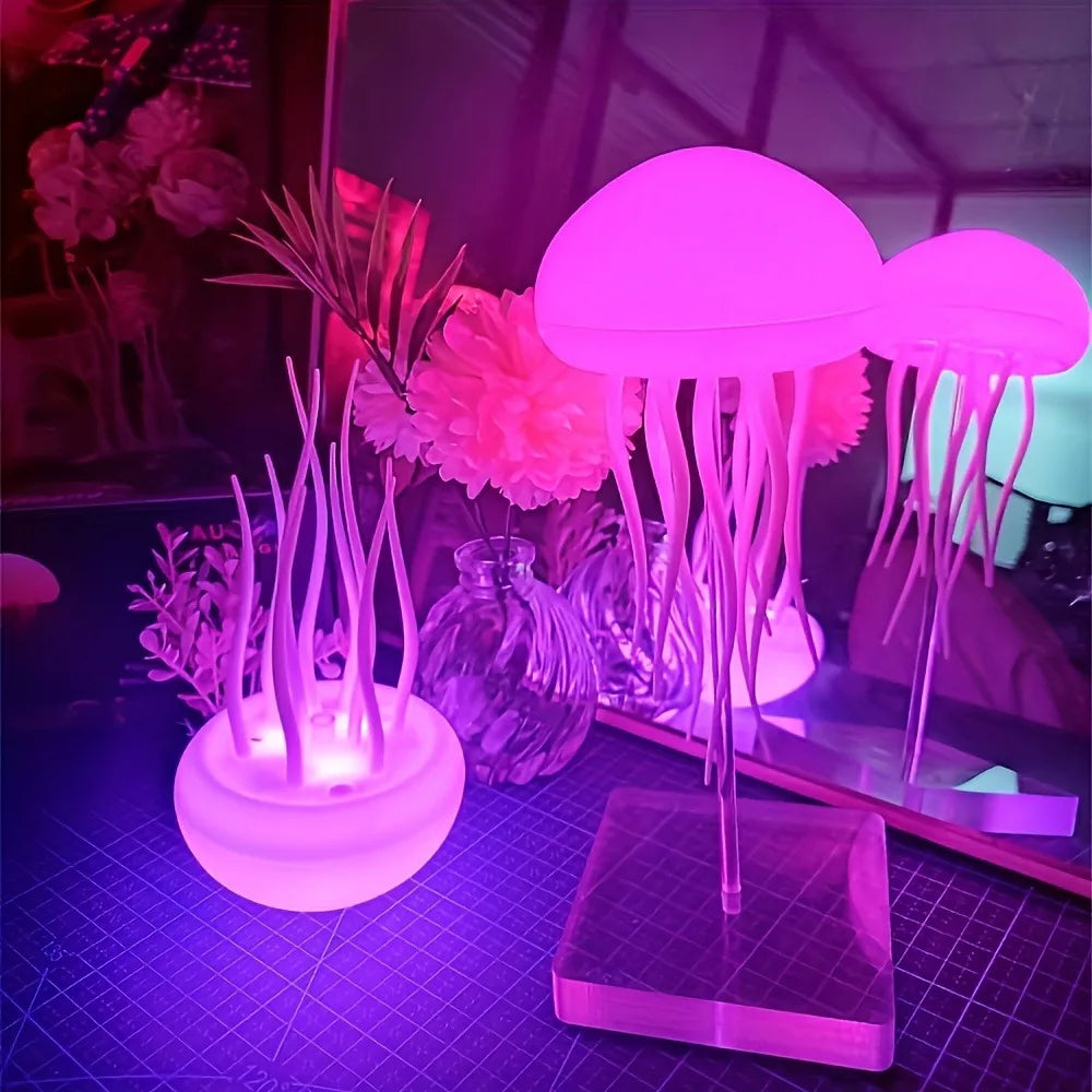 Lámpara Medusa Biónica – Luz RGB Flotante con Control de Voz